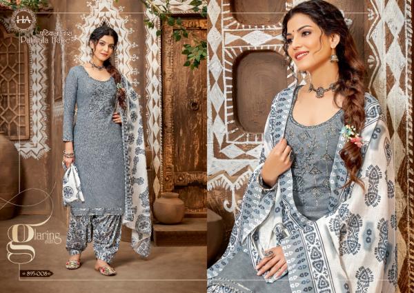 Harshit Patiyala Babes 2 Designer Cotton Embroidery Dress Materials 